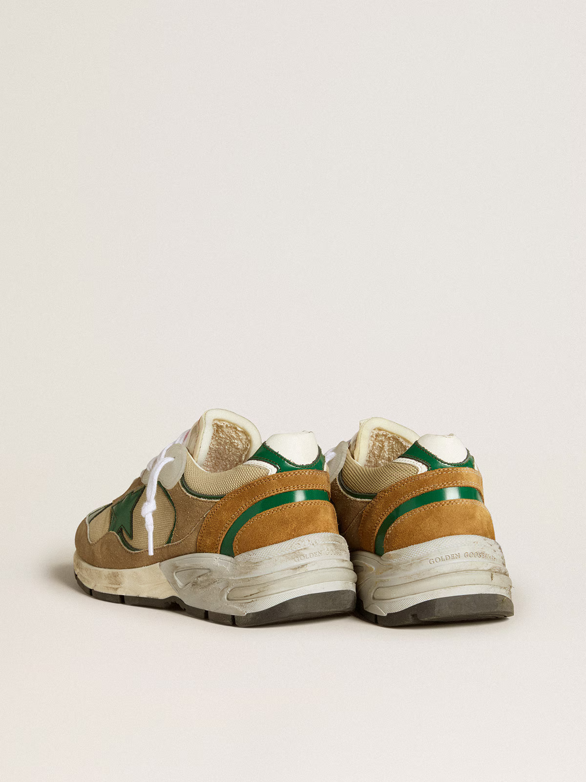 Baskets Golden Goose Dad-Star beige/vert