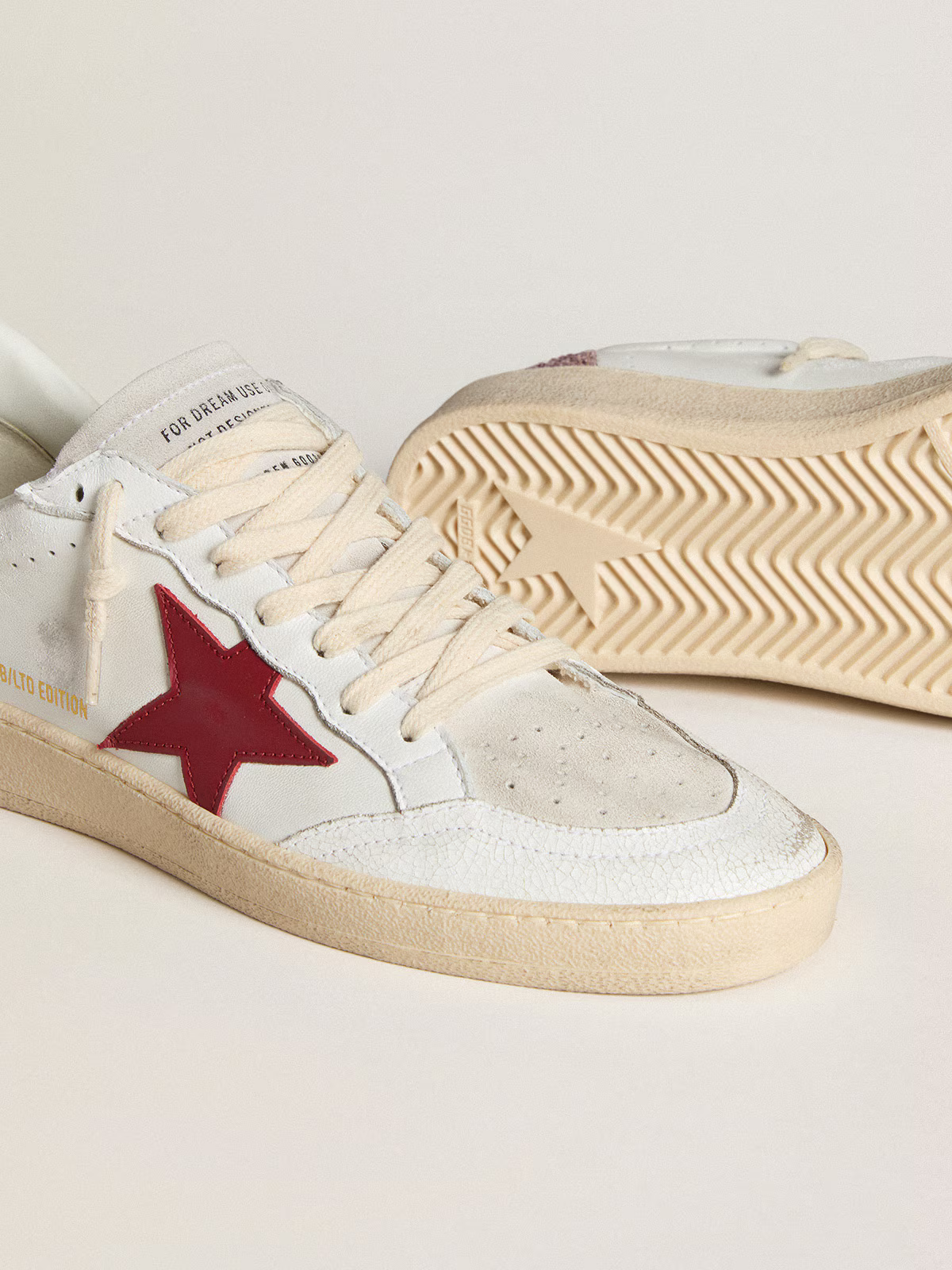 Golden Goose LTD Edition Sneaker – White/Red with Glitter Heel