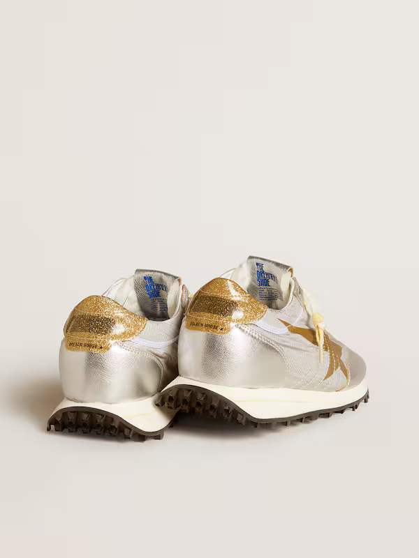 Golden Goose Marathon Sneaker – Metallic Silver & Gold