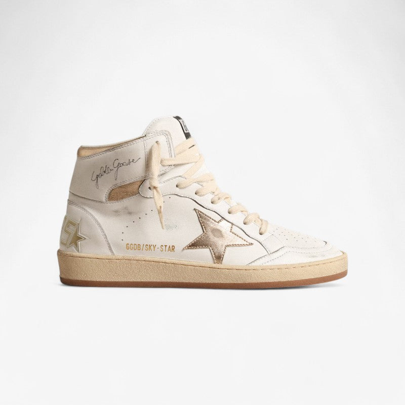 Golden Goose Sky-Star – White and Gold
