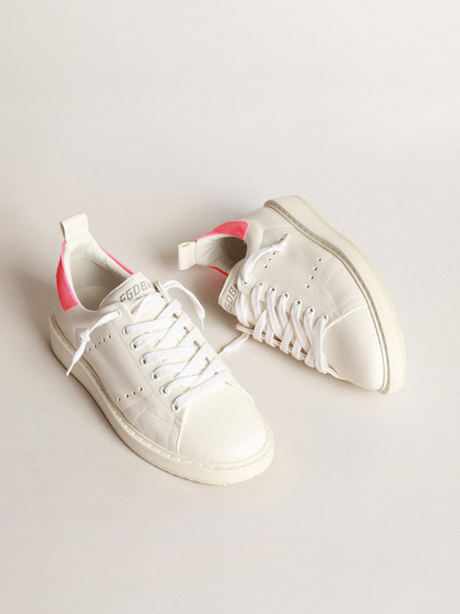 Golden Goose Starter Sneaker – White & Pink Heel Tab
