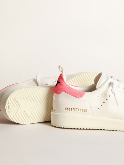 Golden Goose Starter Sneaker – White & Pink Heel Tab