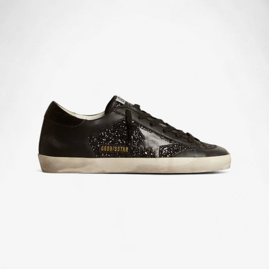 Golden Goose Super-Star Black Glitter Sneaker