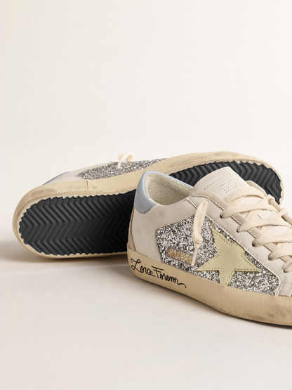 Golden Goose Super-Star “Love Forever” Glitter Sneaker