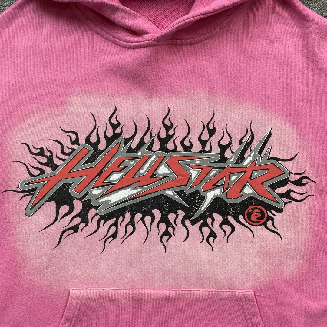 HELLSTAR BRAINWASHED WITHOUT BRAIN HOODIE PINK