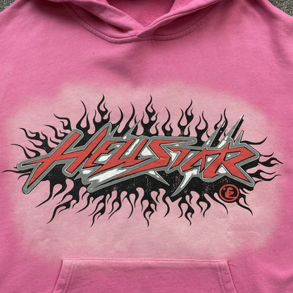 HELLSTAR BRAINWASHED WITHOUT BRAIN HOODIE PINK