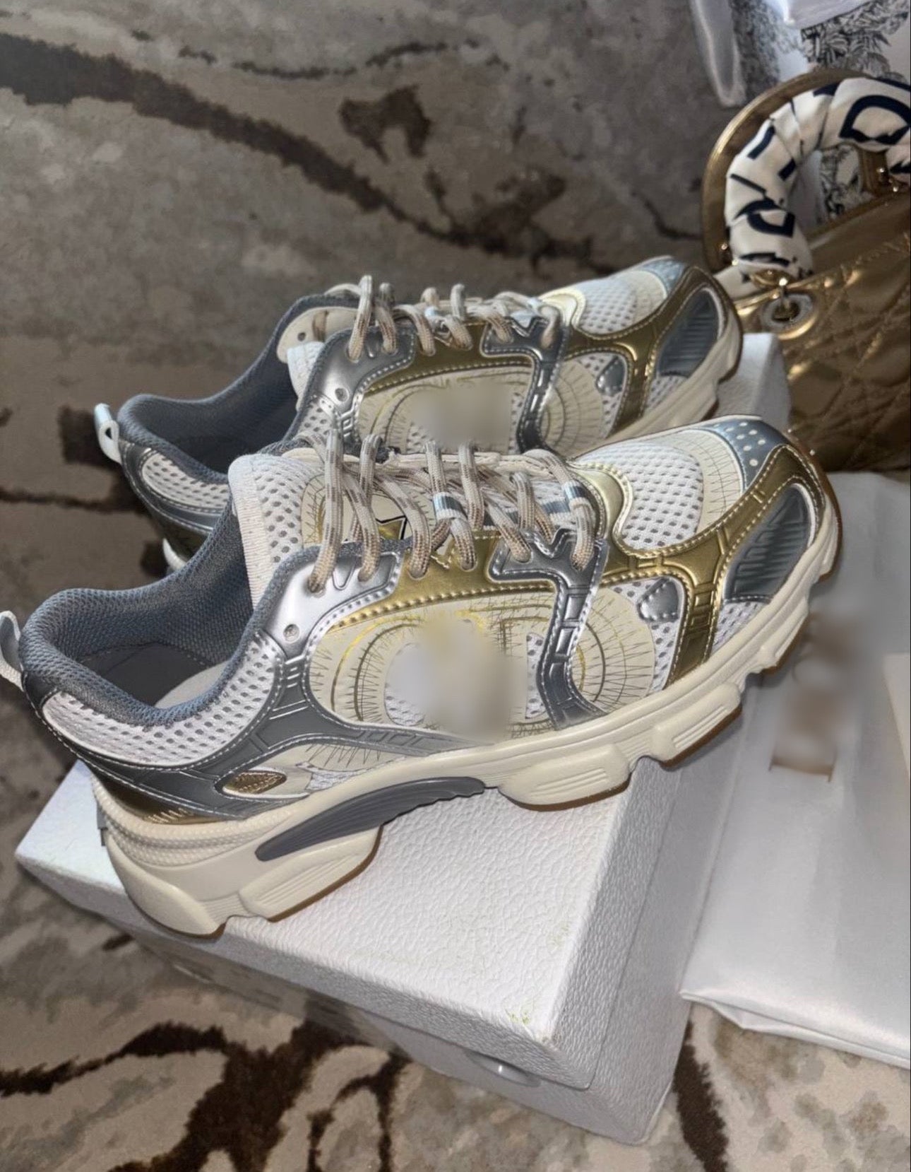 CD Gold & silver sneakers