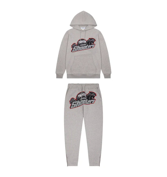 Trapstar Shooters Hooded Tracksuit - Grey/Red