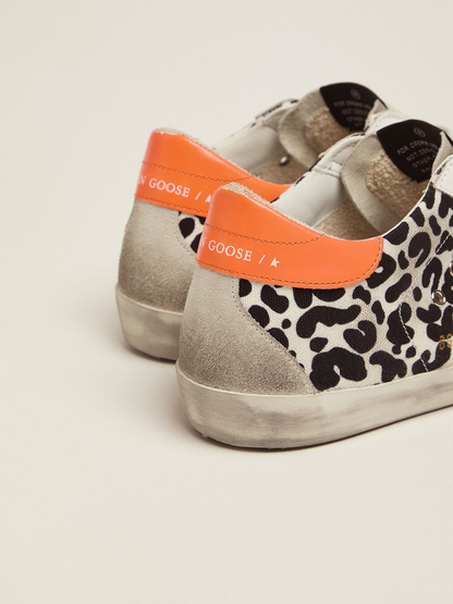 Leopard-print And Neon Super-star Sneakers