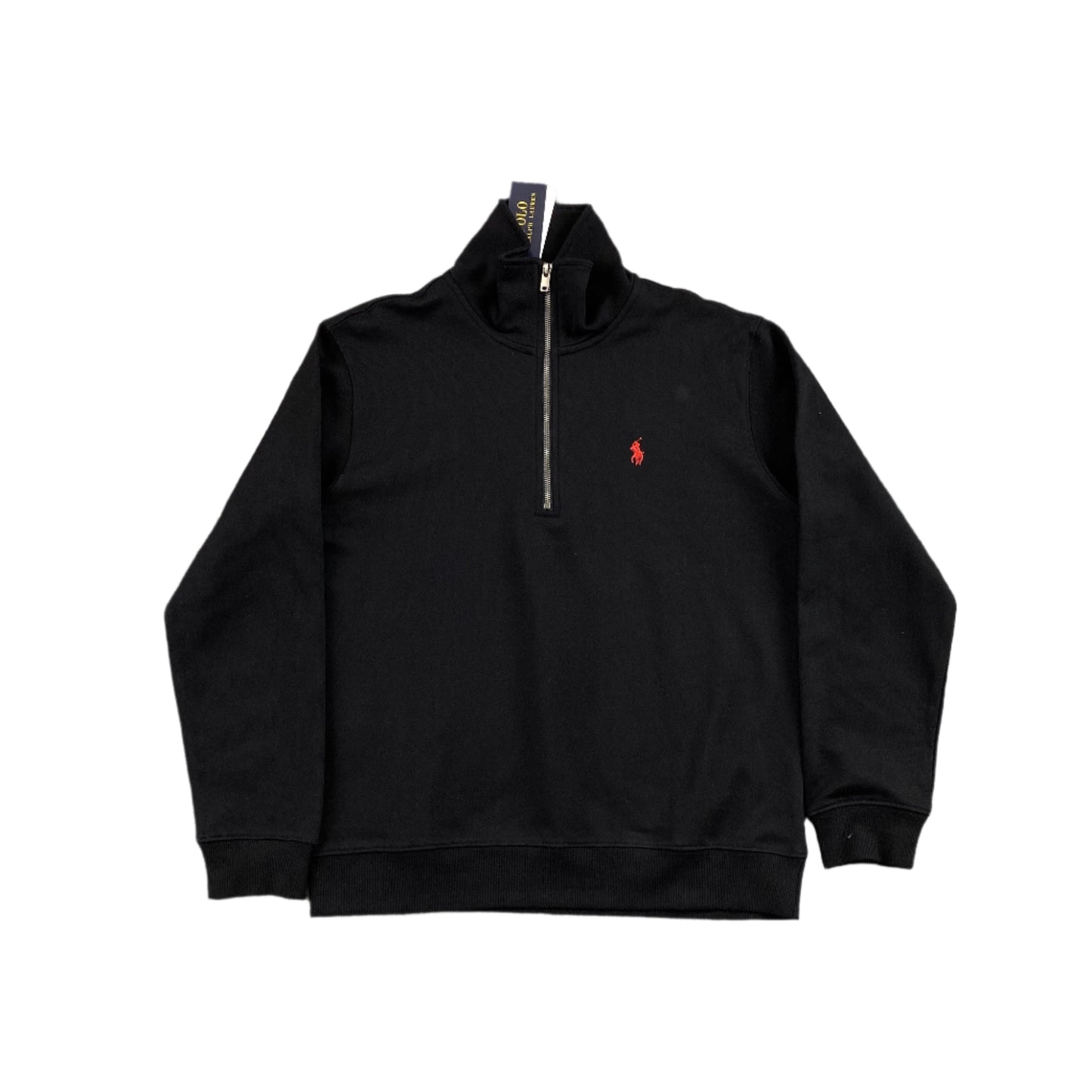 POLO RALPH LAUREN QUARTER ZIP SWEATSHIRT BLACK