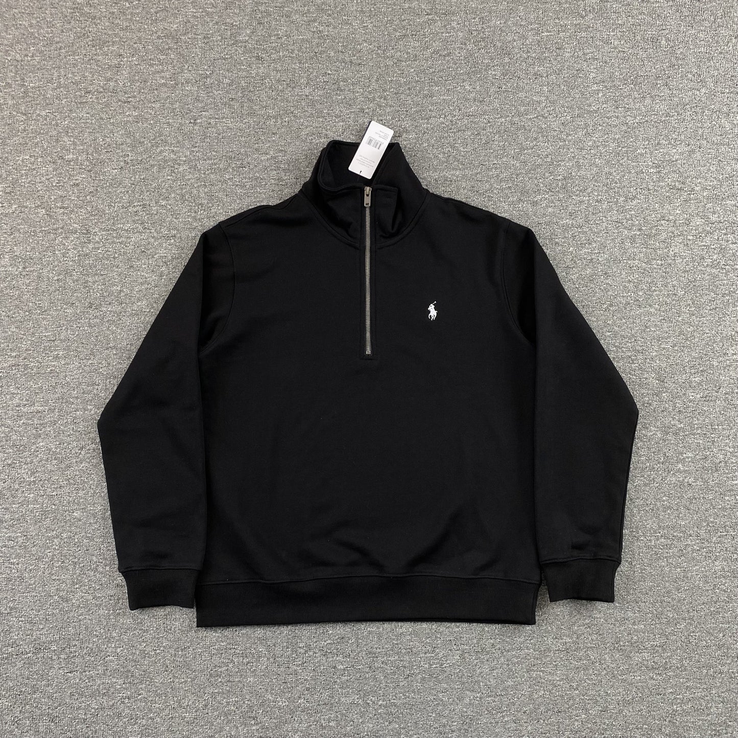 POLO RALPH LAUREN QUARTER ZIP SWEATSHIRT BLACK
