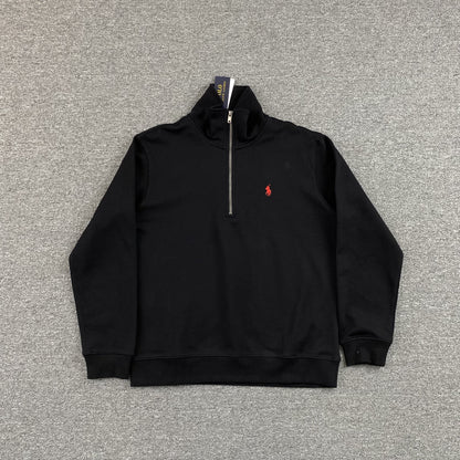 POLO RALPH LAUREN QUARTER ZIP SWEATSHIRT BLACK