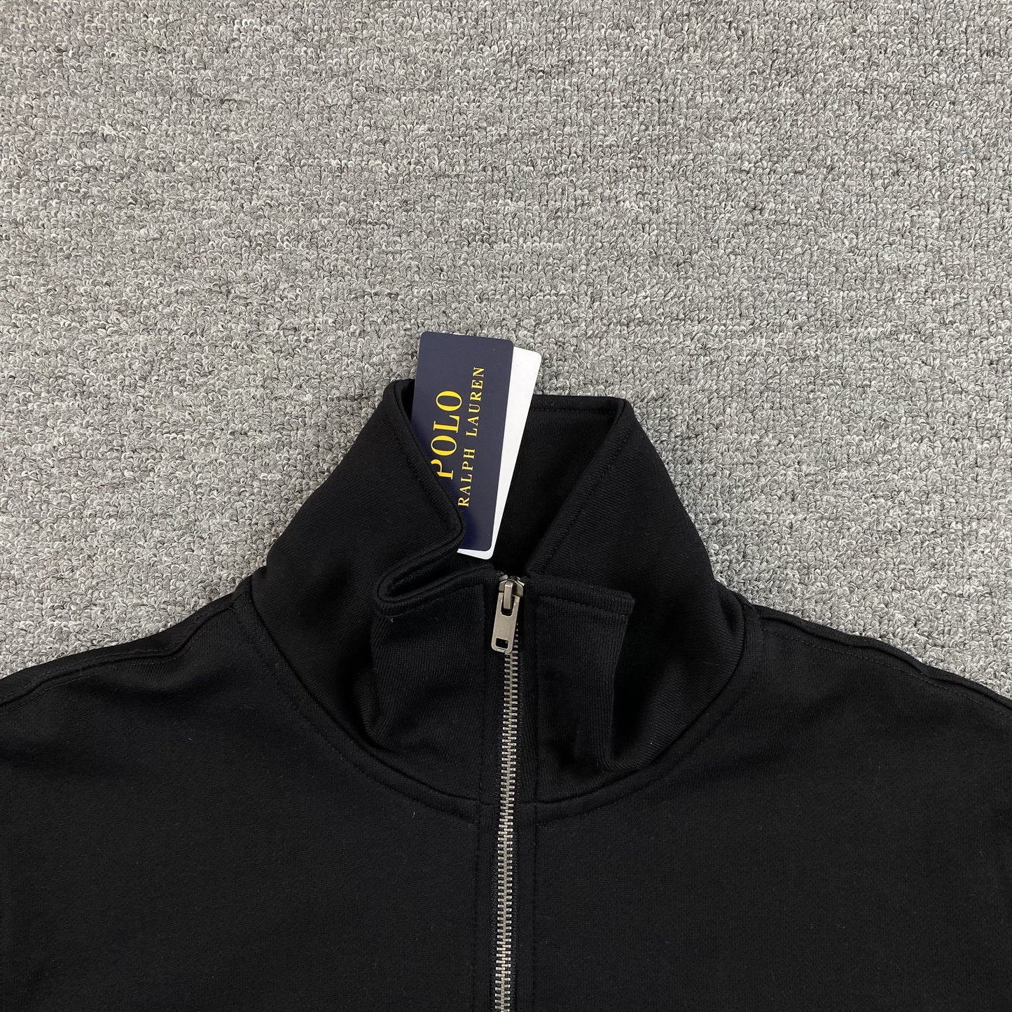 POLO RALPH LAUREN QUARTER ZIP SWEATSHIRT BLACK