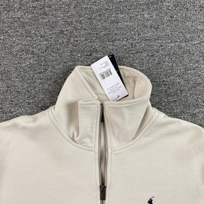 POLO RALPH LAUREN QUARTER ZIP SWEATSHIRT WHITE