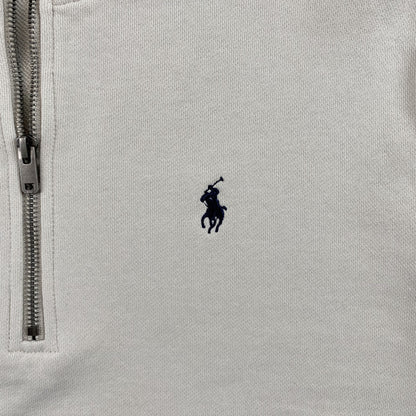 POLO RALPH LAUREN QUARTER ZIP SWEATSHIRT WHITE