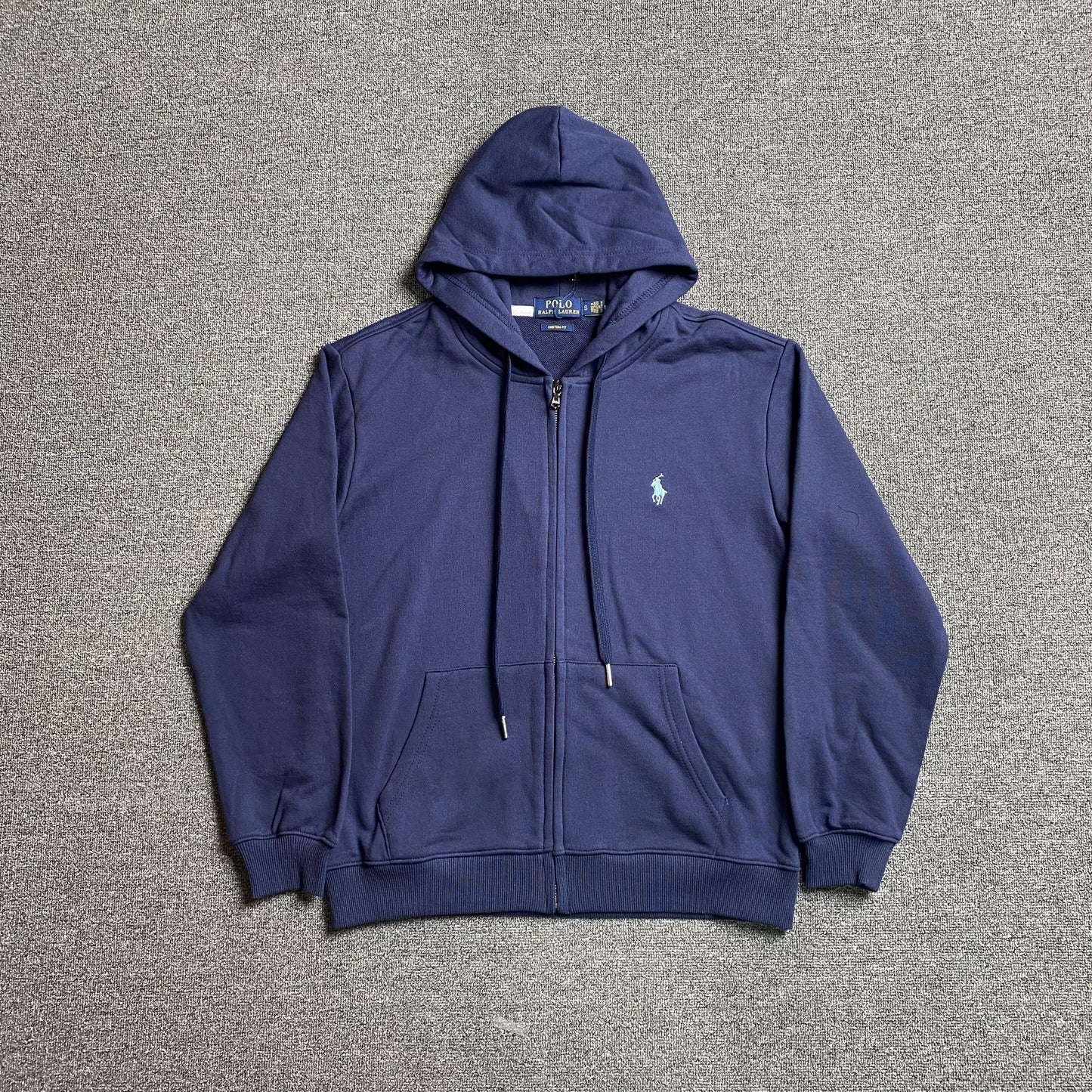 POLO RALPH LAUREN ZIP-UP HOODIE NAVY