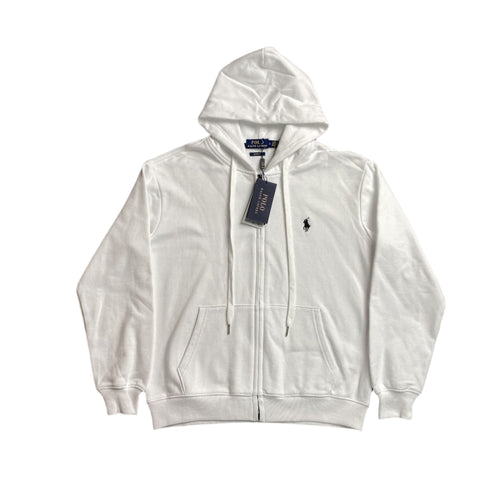 POLO RALPH LAUREN ZIP-UP HOODIE WHITE