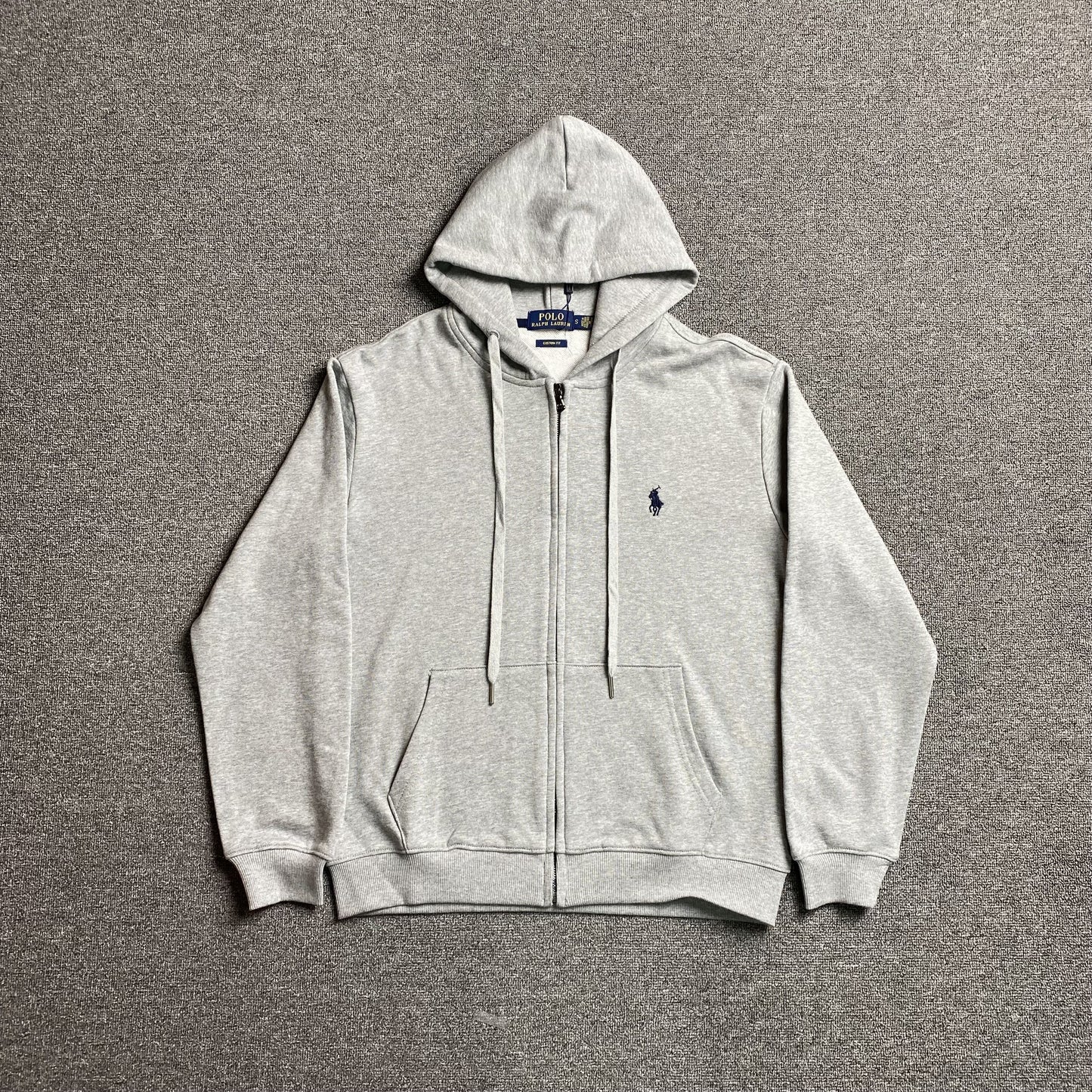 POLO RALPH LAUREN ZIP UP HOODIE GREY