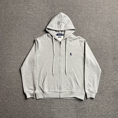 POLO RALPH LAUREN ZIP UP HOODIE GREY