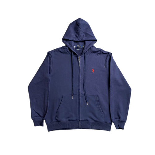 POLO RALPH LAUREN ZIP UP HOODIE NAVY