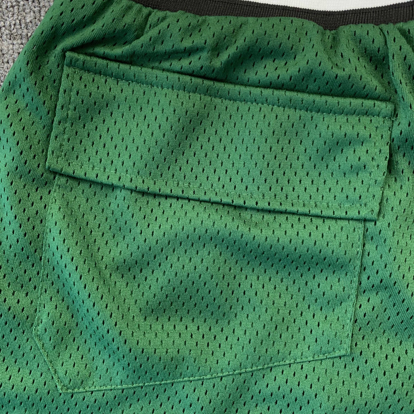 RHUDE COURT LOGO SHORTS GREEN