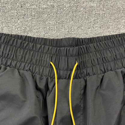 RHUDE RH LOGO SHORTS BLACK ON BLACK