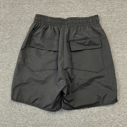 RHUDE RH LOGO SHORTS BLACK ON BLACK