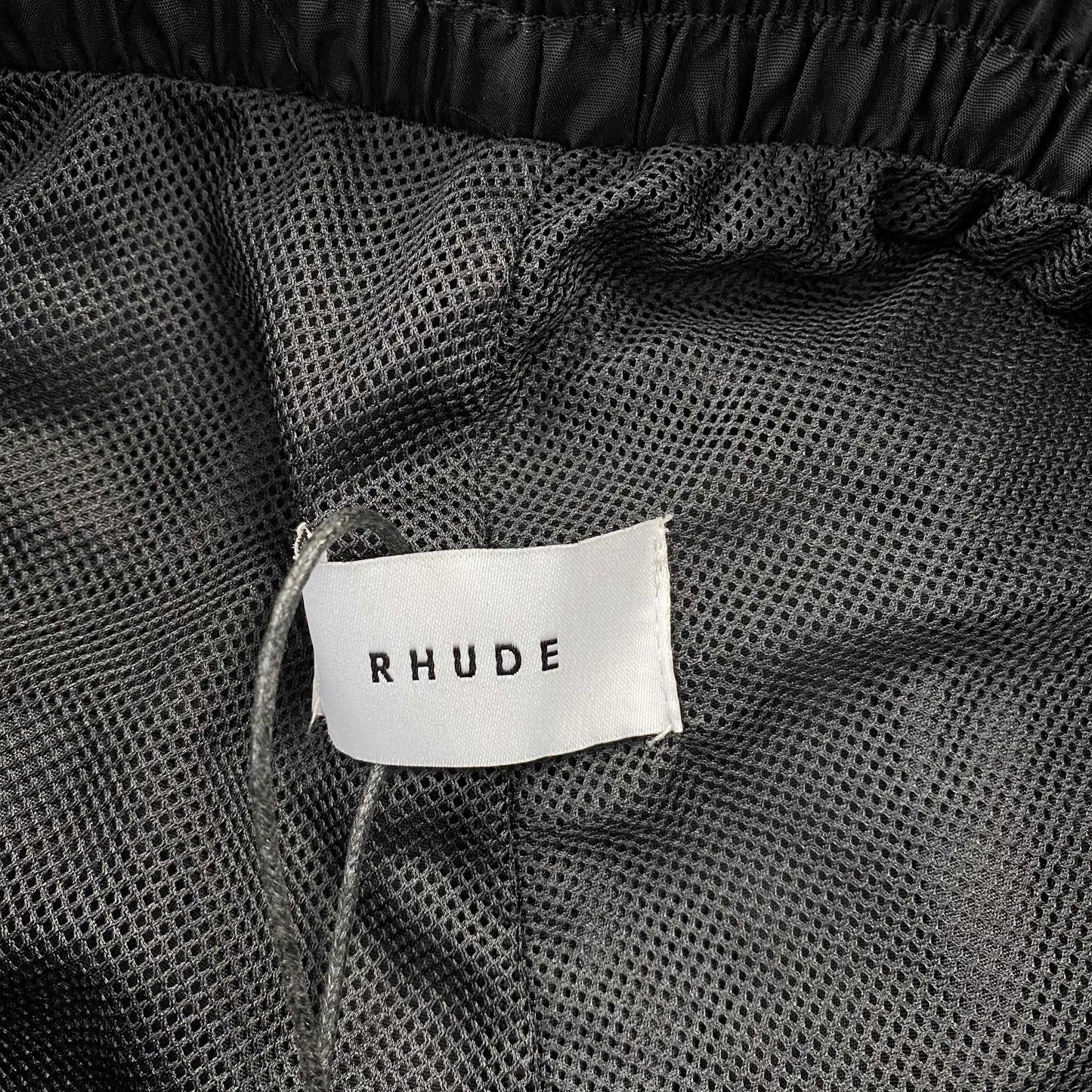 RHUDE RH LOGO SHORTS BLACK ON BLACK