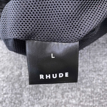 RHUDE RH LOGO SHORTS BLACK ON BLACK