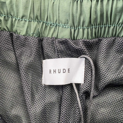 RHUDE RH LOGO SHORTS GREEN
