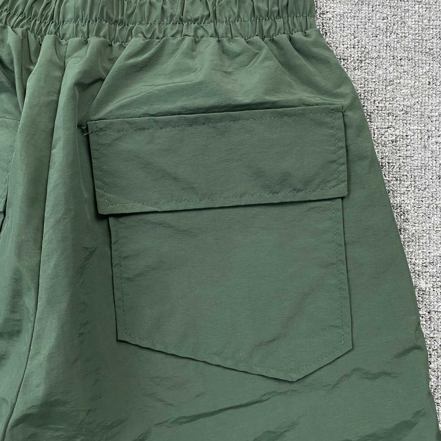 RHUDE RH LOGO SHORTS GREEN