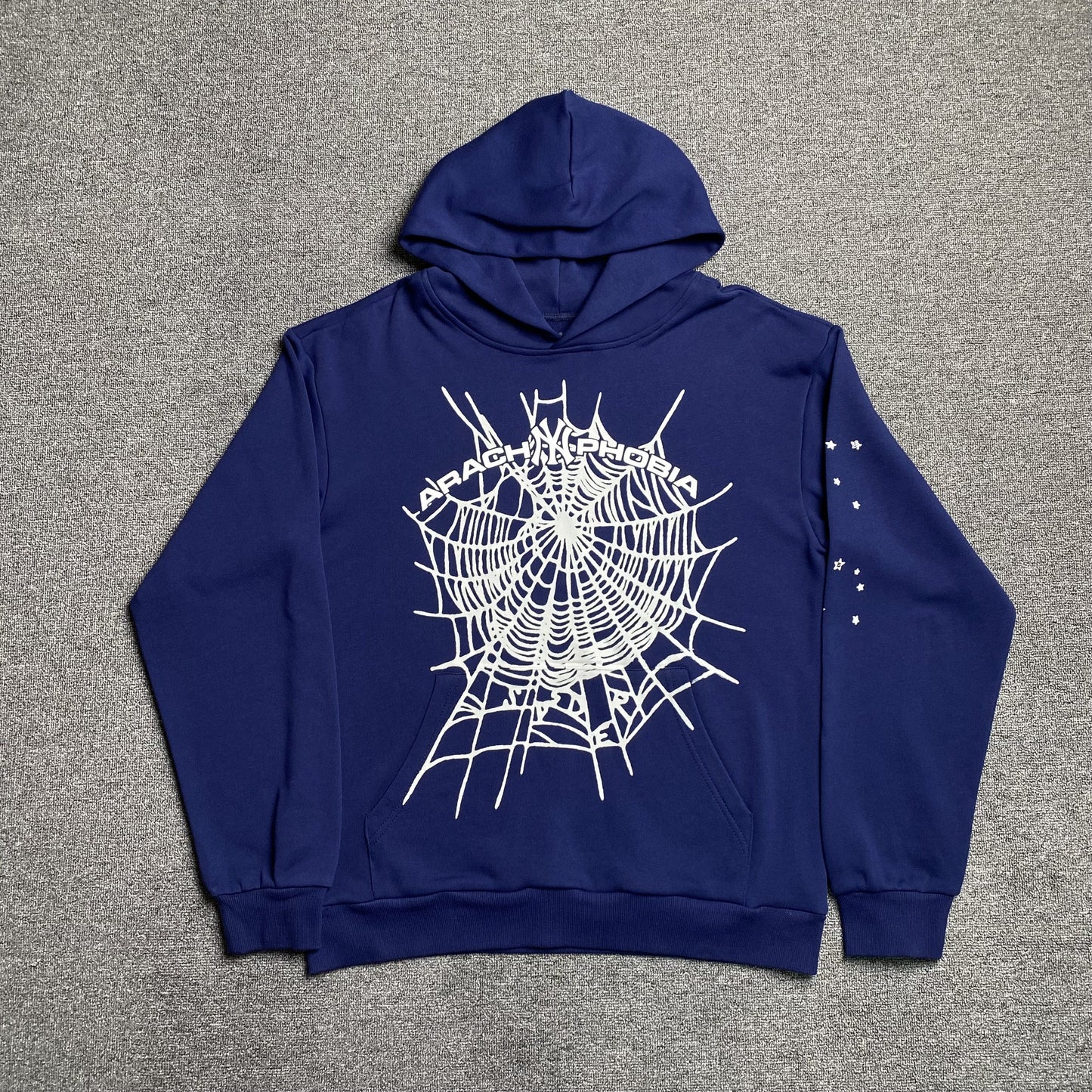 SP5DER ARACH NY PHOBIA SWEAT À CAPUCHE MARINE