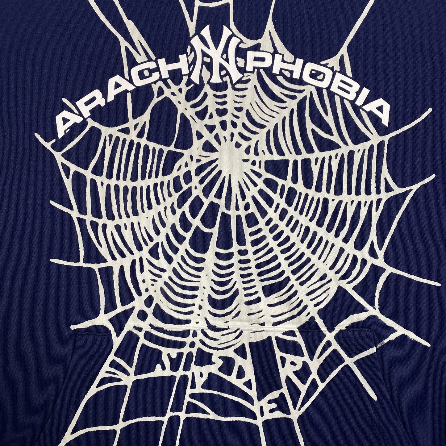 SP5DER ARACH NY PHOBIA SWEAT À CAPUCHE MARINE