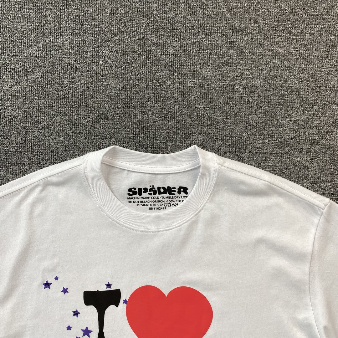 SP5DER I HEART SP5DER TEE WHITE