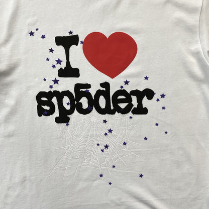 SP5DER I HEART SP5DER TEE WHITE