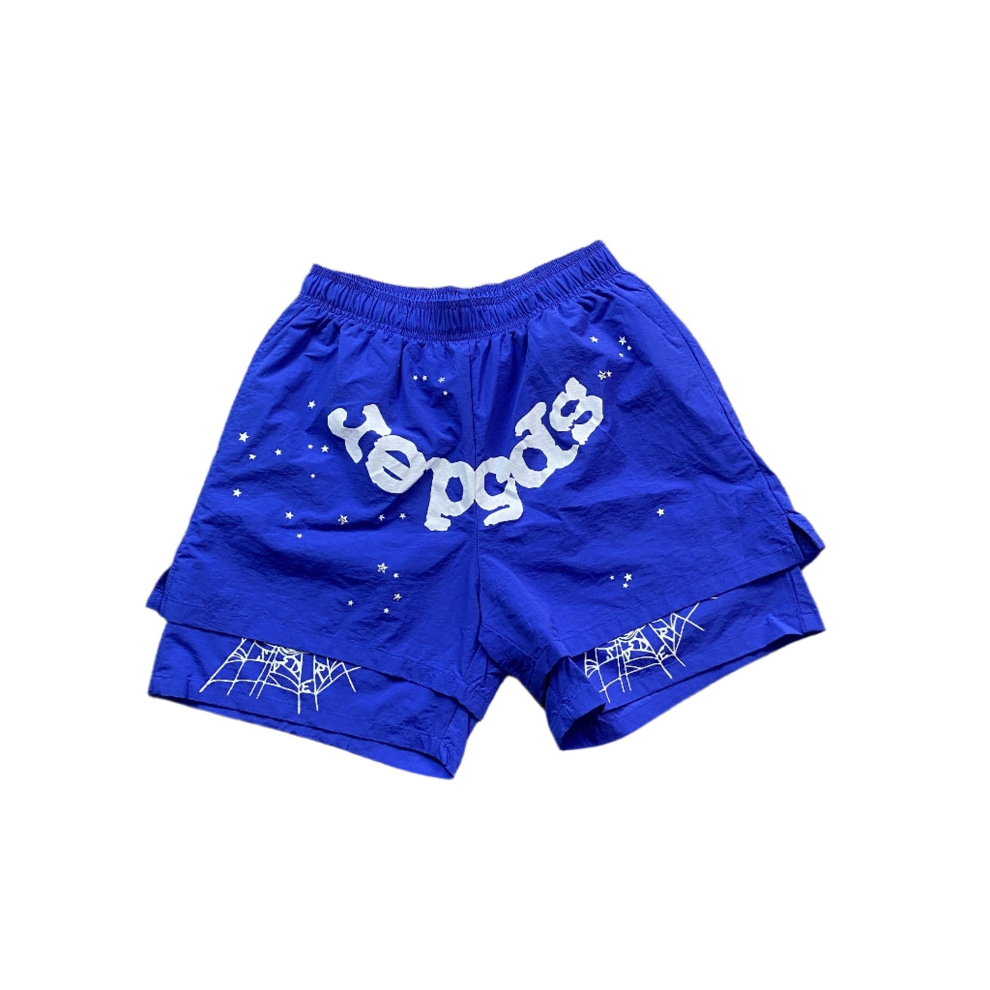 SP5DER OG WEB DOUBLE LAYER SHORT BLUE