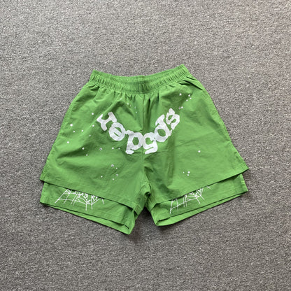 SP5DER OG WEB DOUBLE LAYER SHORT GREEN