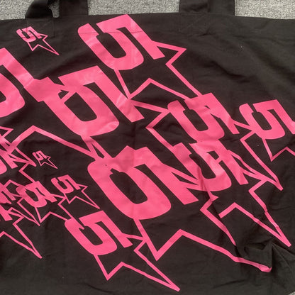 SP5DER OVERSIZED TOTE BAG BLACK