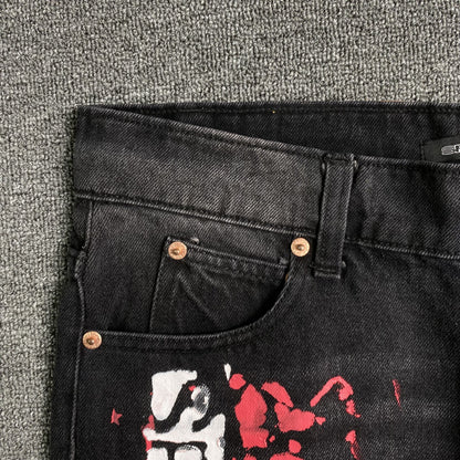 SP5DER PEINT MOTO DENIM NOIR