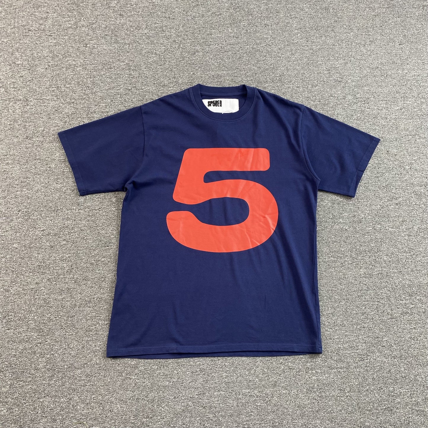 SP5DER RED 5 BABY TEE NAVY