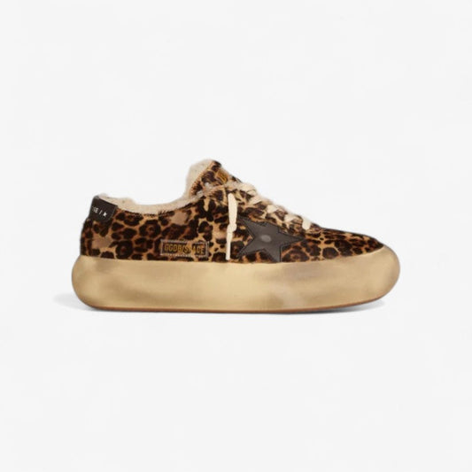 Space-star Shoes In Animal-print Pony Skin With Shearling Lining