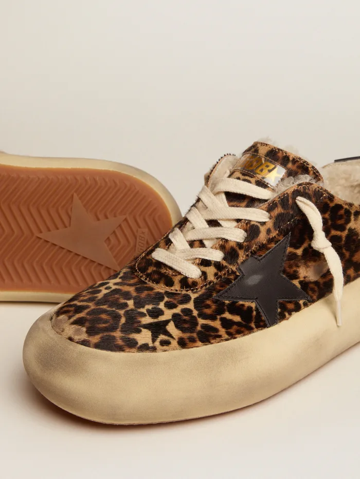 Space-star Shoes In Animal-print Pony Skin With Shearling Lining
