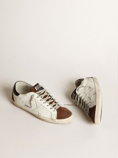 Two-tone White And Brown Super-star Sneakers