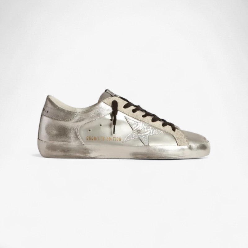 Women’s Super-star Sneakers With Star And Silver Heel Tab