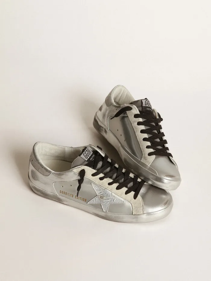 Women’s Super-star Sneakers With Star And Silver Heel Tab