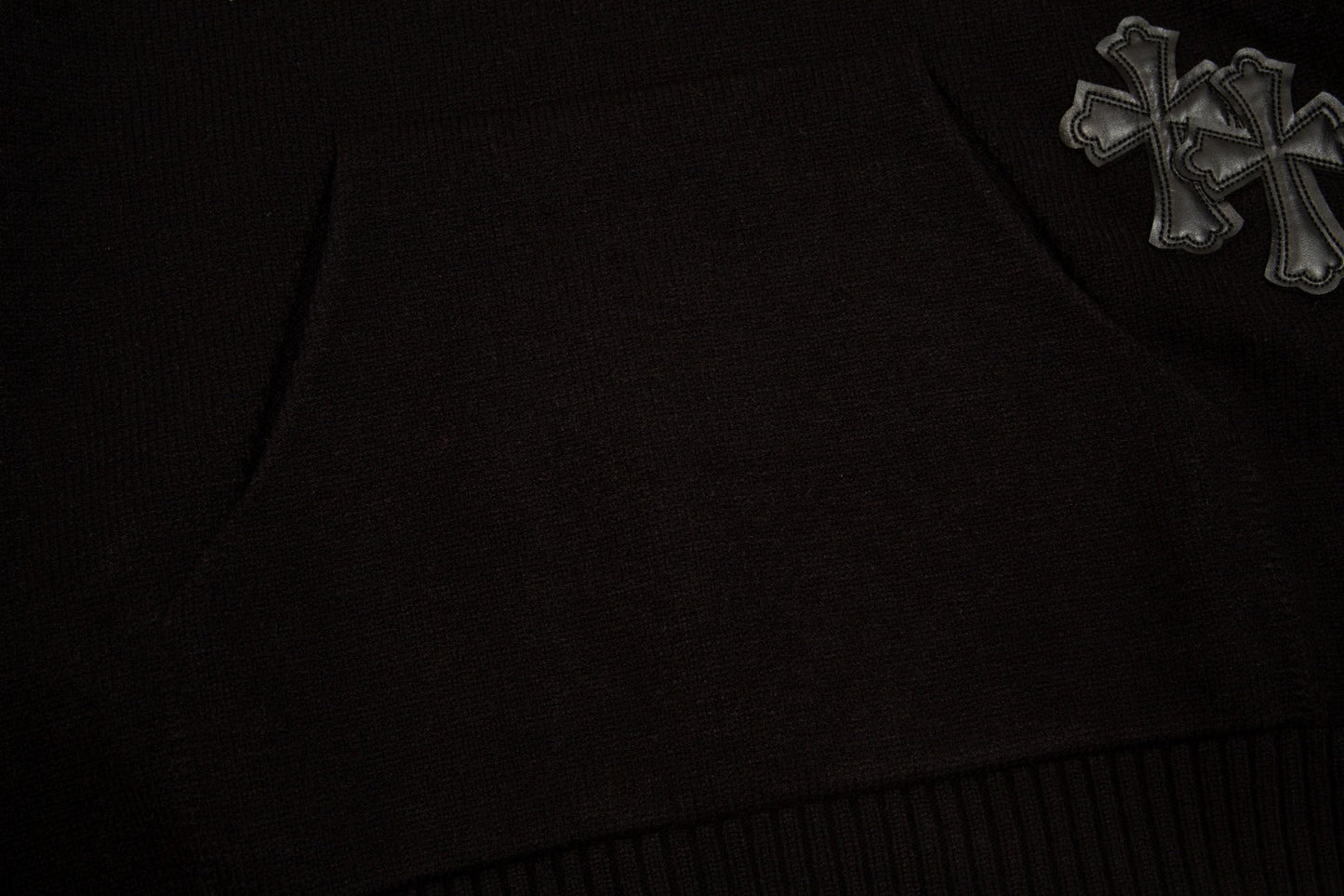 Sweat à capuche noir à écusson croisé Chrome Hearts