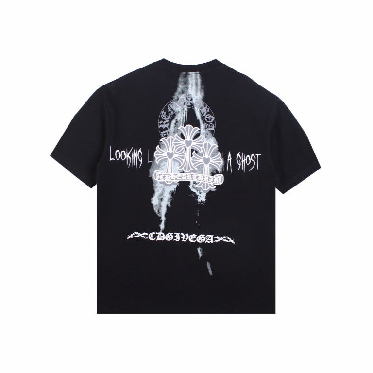 T-shirt noir CHROME HEARTS x KIDS SEE GHOSTS