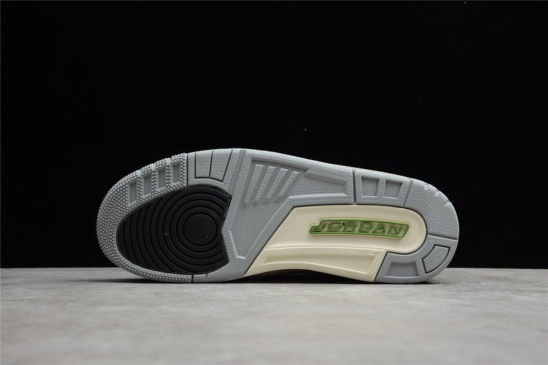 AIR JORDAN 3 RETRO CHLOROPHYLL GRIS FUMÉ CLAIR/CHLOROPHYLL/NOIR-BLANC-VOILE