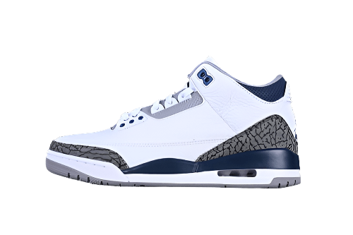 AIR JORDAN 3 RETRO MIDNIGHT NAVY BLANC/NOIR/GRIS/BLEU