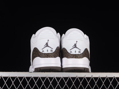 AIR JORDAN 3 RETRO MOCHA BLANC/CHROME-MOCHA FONCÉ